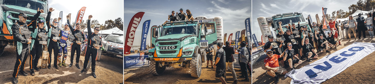 IVECO dominates the Africa Eco Race 2018 in the truck category and finishes with the victory of Gerard De Rooy from Team PETRONAS De Rooy IVECO