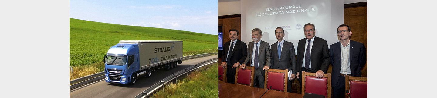 FCA, IVECO and Snam sign a Memorandum of Understanding for the development of natural gas as an environmentally friendly vehicle fuel