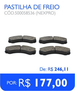 Pastilha de freio de: R$ 246,00 por: R$ 177,00