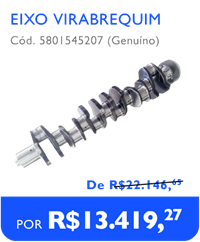 Eixo virabrequim IVECO código 5801545207 genuíno - De R$ 22.146,65 por R$ 13.419,27 no Festival de Peças 2025