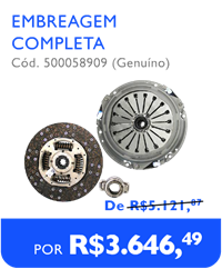 Embreagem completa IVECO código 500058909 genuína - De R$ 5.121,07 por R$ 3.646,49 no Festival de Peças 2025
