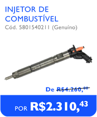 Injetor de combustível IVECO código 5801540211 genuíno - De R$ 4.260,80 por R$ 2.310,43 no Festival de Peças 2025