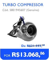 Turbo compressor IVECO código 5801945607 genuíno - De R$ 21.553,28 por R$ 13.068,86 no Festival de Peças 2025
