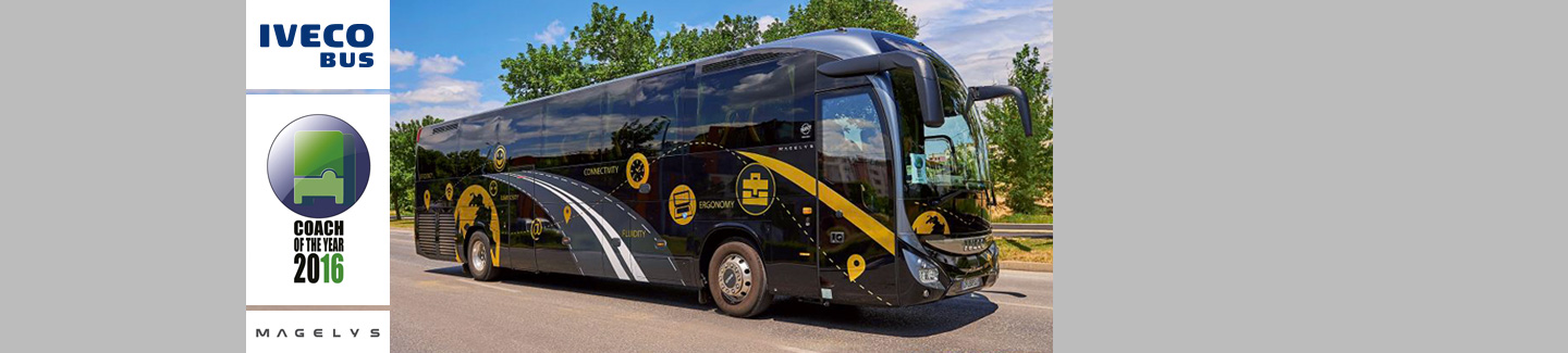 International Coach of the Year 2016 trophy presented to Iveco Bus in Kortrijk