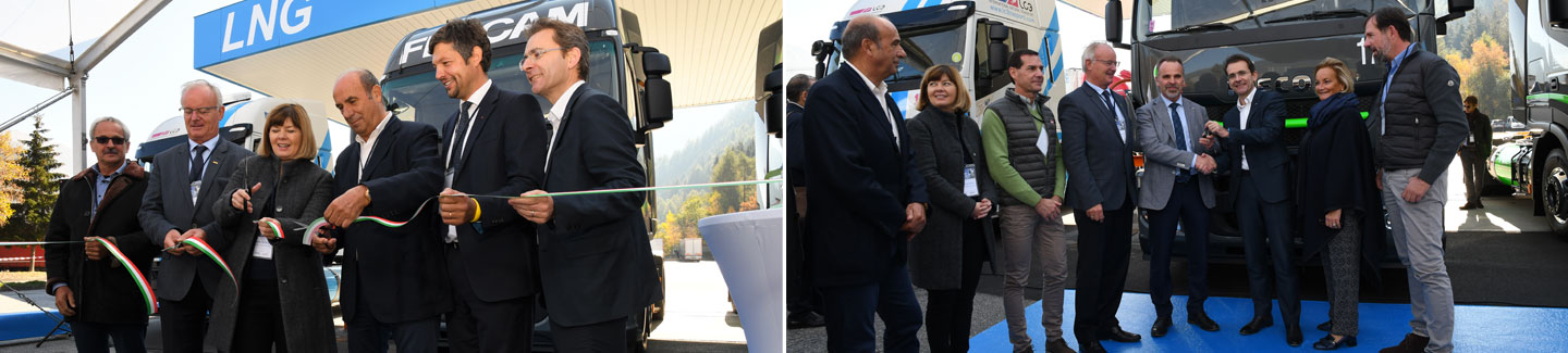 IVECO, a leader in sustainable transport, attends the opening of the first LNG refuelling station in the Alto Adige region and delivers the first Stralis NP LNG vehicles in FERCAM’s fleet