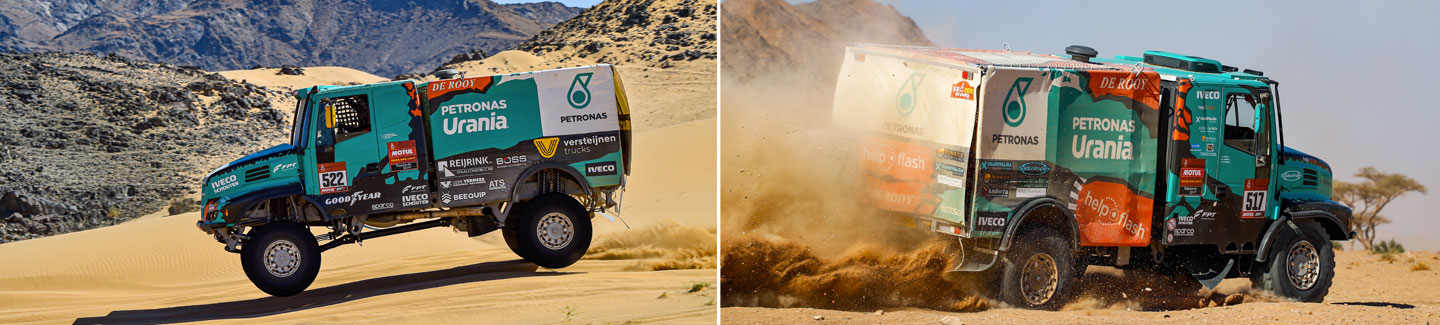 PETRONAS Team De Rooy IVECO on the verge of the Top 10 in the second stage of Dakar 2020