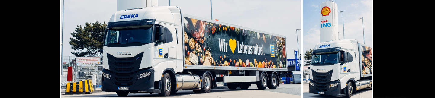 Supermarket cooperative EDEKA Minden-Hannover to run three IVECO S-WAY natural gas trucks on Shell Bio-LNG for a year