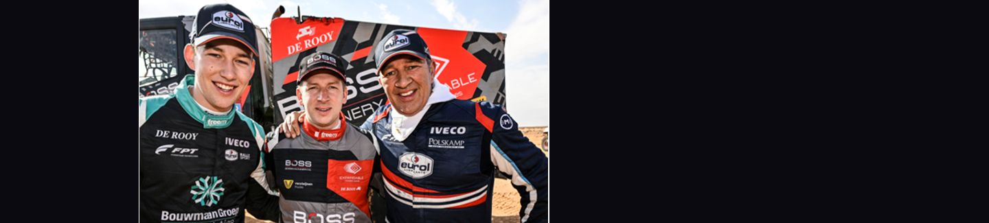 IVECO remporte le rallye raid Dakar 2023 avec les équipes Boss Machinery De Rooy IVECO et Eurol De Rooy IVECO