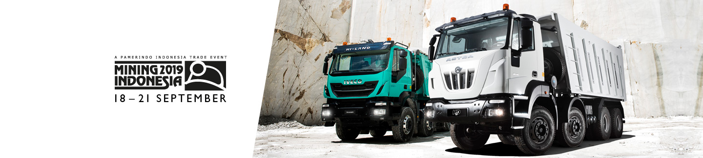 IVECO menampilkan Truck Heavy Duty terbaru di Mining Indonesia 2019