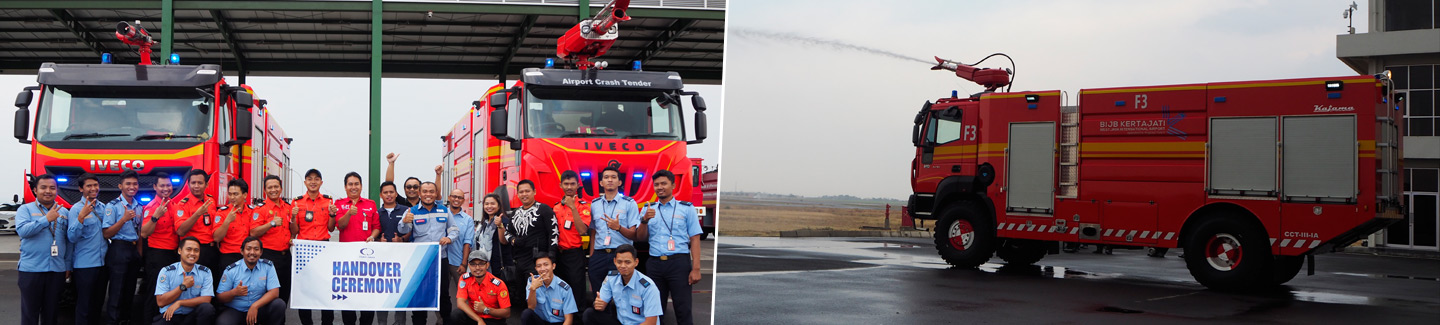 Serah Terima IVECO sebagai Fire Truck di Bandara International Kertajati