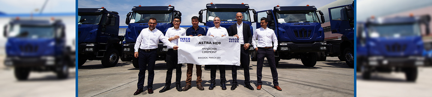 IVECO ASTRA delivers 15 HD9 Drilling trucks to D.M.I. in Thailand